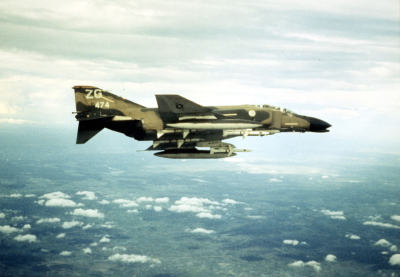 F-4B/C you can tell by the large radar nosecone and the underslung Infared Sensor... soon afterwards the USAF would switch to their definitive F-4E with a smaller radar and an internal m61 20mm Vulcan Gatling Cannon.